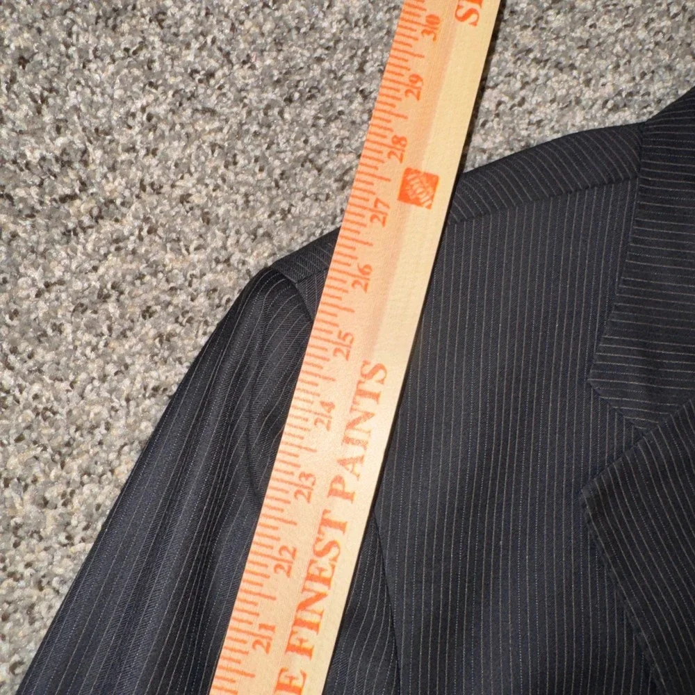 Daniel Cremieux Loro‎ Piana 48L Super 160s Wool Blazer Black Pinstripe Jacket